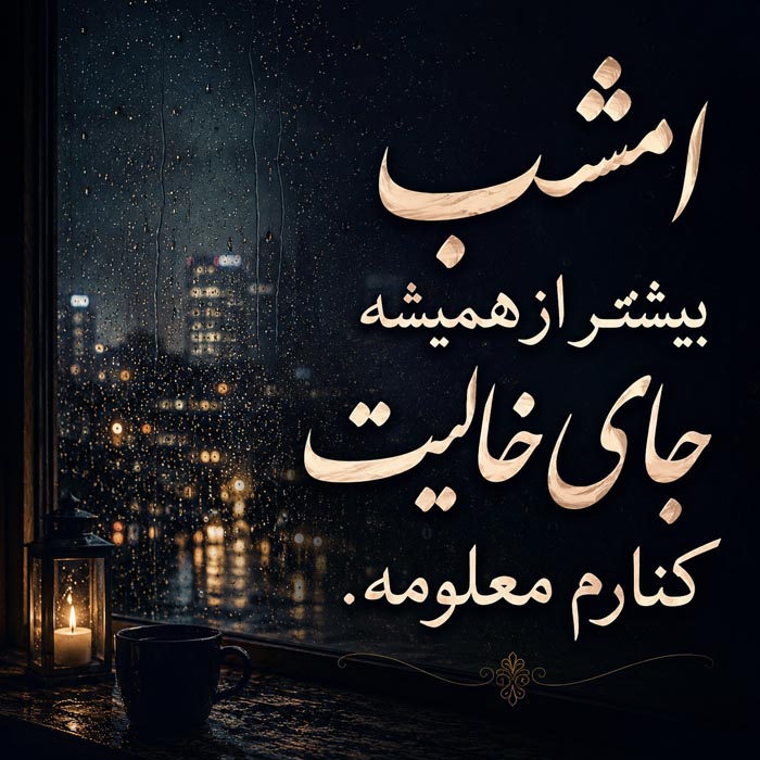 متن دلتنگی شبانه برای جای خالی عشق