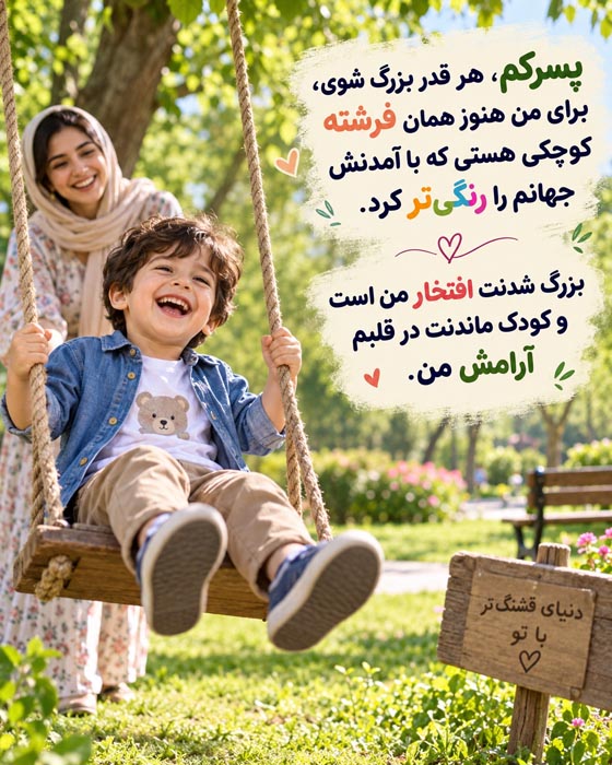 دلنوشته زیبا و صمیمی پدر برای پسر