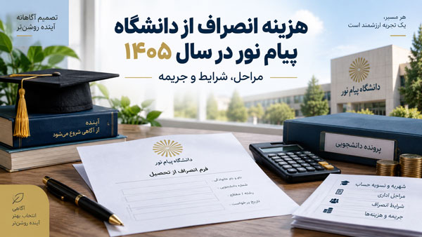 هزینه انصراف از دانشگاه پیام نور در سال ۱۴۰۵ + مراحل، شرایط و جریمه