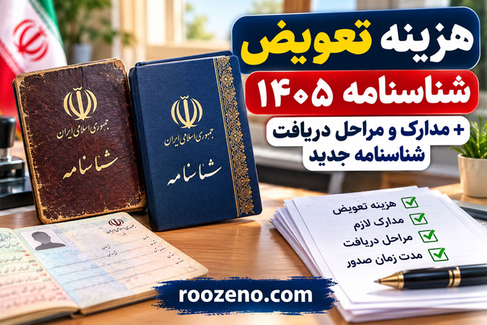 هزینه تعویض شناسنامه در سال ۱۴۰۵